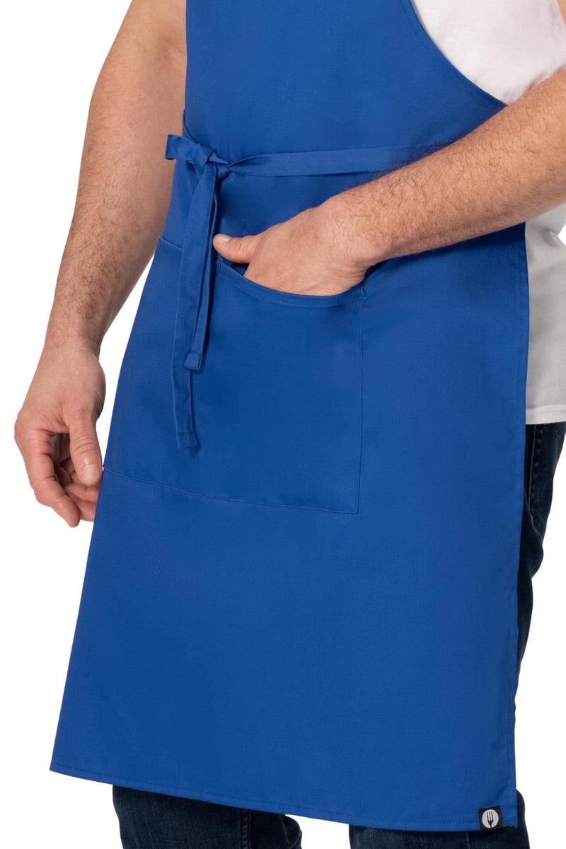 شيف وركس مريلة جزار للجنسين من Chef Works مقاس ملكي واحد - Image 2